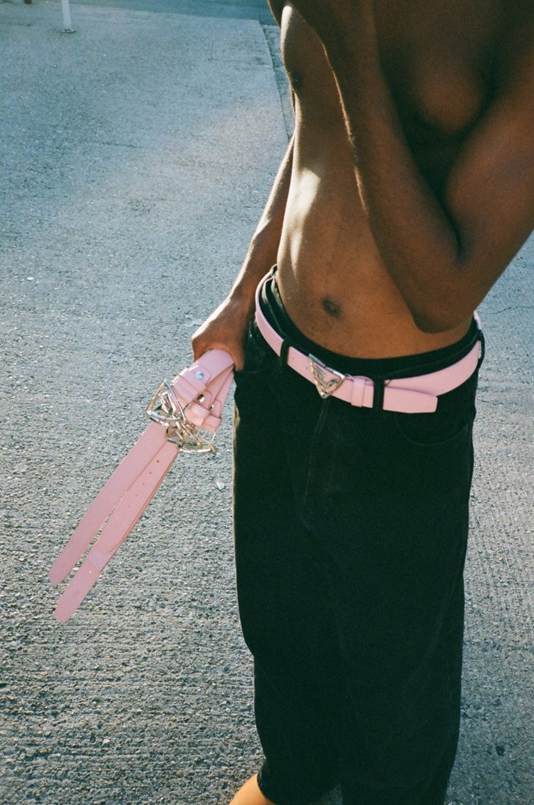 Pink Tri-Belt - Unlaced